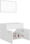 vidaXL - 2-delige - Badkamermeubelset - bewerkt - hout - wit