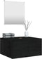 vidaXL - 2-delige - Badkamermeubelset - bewerkt - hout - zwart