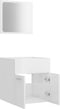 vidaXL - 2-delige - Badkamermeubelset - spaanplaat - hoogglans - wit