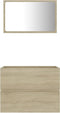 vidaXL - 2-delige - Badkamermeubelset - spaanplaat - sonoma - eikenkleurig