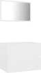 vidaXL - 2-delige - Badkamermeubelset - spaanplaat - wit