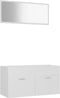 vidaXL - 2-delige - Badkamermeubelset - spaanplaat - wit