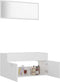 vidaXL - 2-delige - Badkamermeubelset - spaanplaat - wit