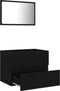 vidaXL - 2-delige - Badkamermeubelset - spaanplaat - zwart