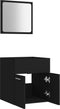 vidaXL - 2-delige - Badkamermeubelset - spaanplaat - zwart