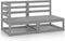 vidaXL - 2-delige - Loungeset - massief - grenenhout - grijs