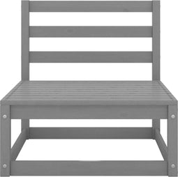 vidaXL - 2-delige - Loungeset - massief - grenenhout - grijs