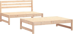vidaXL - 2-delige - Loungeset - massief - grenenhout