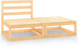 vidaXL - 2-delige - Loungeset - massief - grenenhout