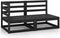 vidaXL - 2-delige - Loungeset - massief - grenenhout - zwart