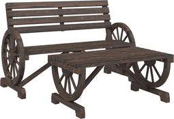 vidaXL - 2-delige - Loungeset - massief - vurenhout