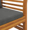 vidaXL - 2-delige - Loungeset - met - donkergrijze - kussens - massief - hout