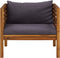 vidaXL - 2-delige - Loungeset - met - donkergrijze - kussens - acaciahout
