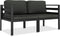 vidaXL - 2-delige - Loungeset - met - kussens - aluminium - antraciet
