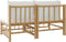 vidaXL - 2-delige - Loungeset - met - kussens - bamboe - crèmewit