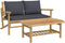 vidaXL - 2-delige - Loungeset - met - kussens - bamboe - donkergrijs