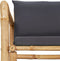 vidaXL - 2-delige - Loungeset - met - kussens - bamboe - donkergrijs