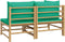 vidaXL - 2-delige - Loungeset - met - kussens - bamboe - groen