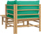 vidaXL - 2-delige - Loungeset - met - kussens - bamboe - groen