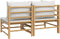 vidaXL - 2-delige - Loungeset - met - kussens - bamboe - lightgrijs
