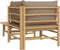 vidaXL - 2-delige - Loungeset - met - kussens - bamboe - taupe