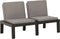 vidaXL - 2-delige - Loungeset - met - kussens - kunststof - grijs