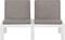 vidaXL - 2-delige - Loungeset - met - kussens - kunststof - wit