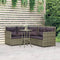 vidaXL - 2-delige - Loungeset - met - kussens - L-vormig - poly - rattan - grijs