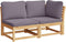 vidaXL - 2-delige - Loungeset - met - kussens - massief - acaciahout