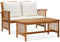 vidaXL - 2-delige - Loungeset - met - kussens - massief - acaciahout
