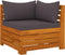 vidaXL - 2-delige - Loungeset - met - kussens - massief - acaciahout