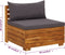 vidaXL - 2-delige - Loungeset - met - kussens - massief - acaciahout