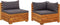 vidaXL - 2-delige - Loungeset - met - kussens - massief - acaciahout