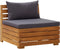 vidaXL - 2-delige - Loungeset - met - kussens - massief - acaciahout