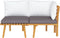 vidaXL - 2-delige - Loungeset - met - kussens - massief - acaciahout