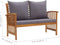 vidaXL - 2-delige - Loungeset - met - kussens - massief - acaciahout