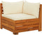 vidaXL - 2-delige - Loungeset - met - kussens - massief - acaciahout