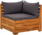 vidaXL - 2-delige - Loungeset - met - kussens - massief - acaciahout