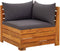 vidaXL - 2-delige - Loungeset - met - kussens - massief - acaciahout