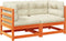 vidaXL - 2-delige - Loungeset - met - kussens - massief - grenenhout - wasbruin