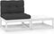 vidaXL - 2-delige - Loungeset - met - kussens - massief - grenenhout - wit