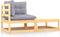 vidaXL - 2-delige - Loungeset - met - kussens - massief - grenenhout