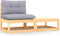 vidaXL - 2-delige - Loungeset - met - kussens - massief - grenenhout