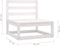 vidaXL - 2-delige - Loungeset - met - kussens - massief - grenenhout - wit