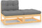 vidaXL - 2-delige - Loungeset - met - kussens - massief - grenenhout