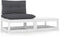 vidaXL - 2-delige - Loungeset - met - kussens - massief - grenenhout - wit