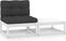 vidaXL - 2-delige - Loungeset - met - kussens - massief - grenenhout - wit
