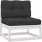 vidaXL - 2-delige - Loungeset - met - kussens - massief - grenenhout - wit