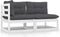 vidaXL - 2-delige - Loungeset - met - kussens - massief - grenenhout - wit