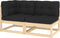vidaXL - 2-delige - Loungeset - met - kussens - massief - grenenhout